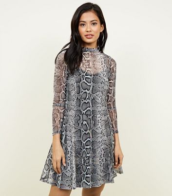 new look snake print dress