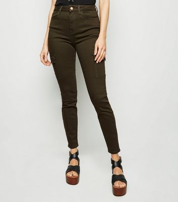 khaki skinny jeans size 18