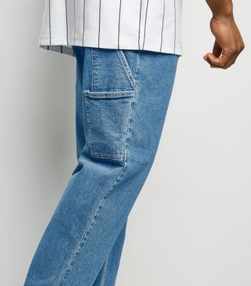mid blue carpenter straight jeans