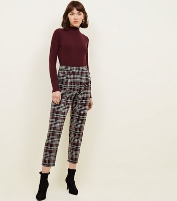 New Look Tartan Check Pull On Trousers  ASOS