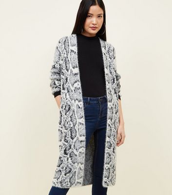 fluffy longline cardigan
