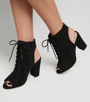 new look lace up heels