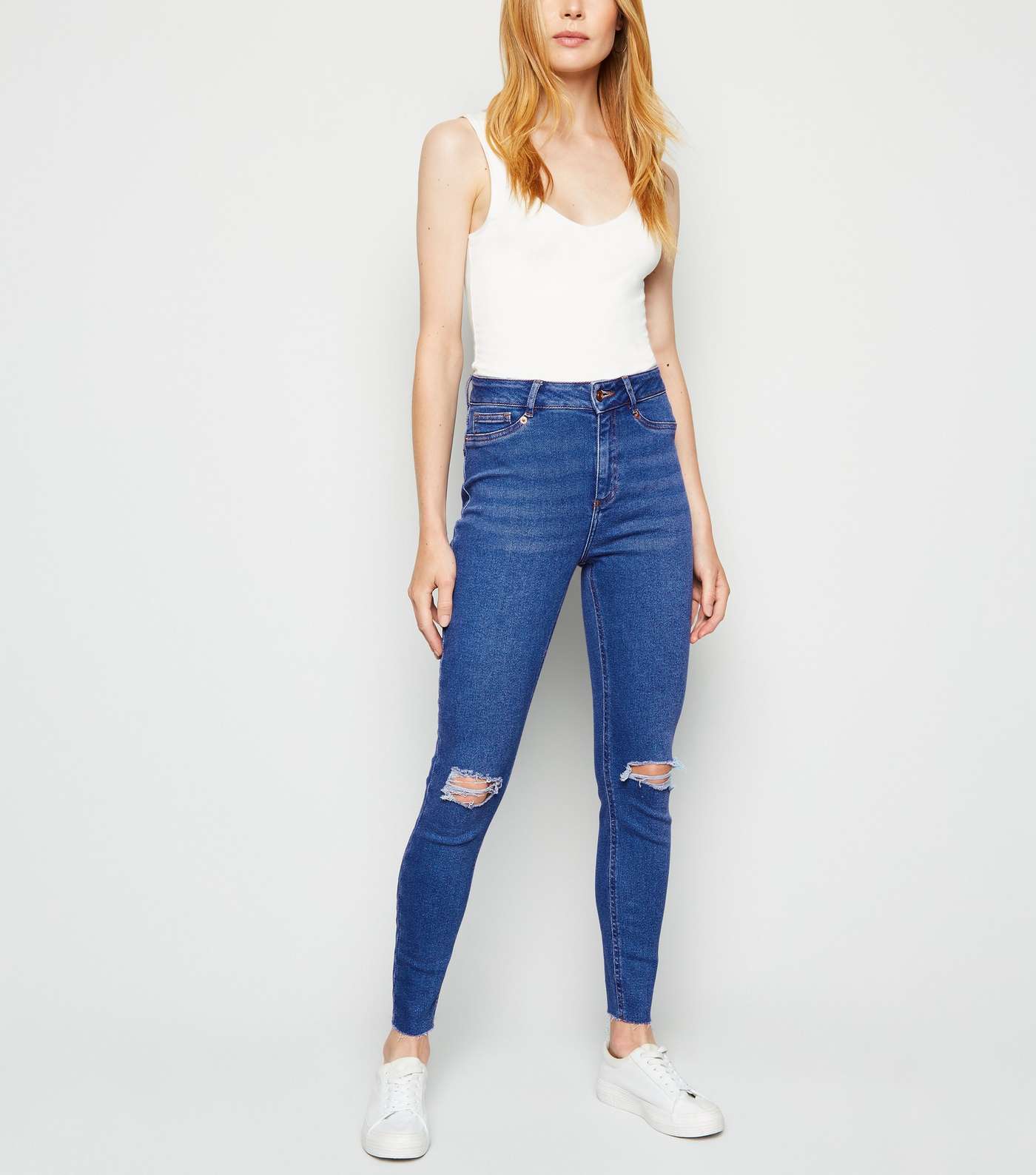 Blue Ripped Hallie Super Skinny Jeans