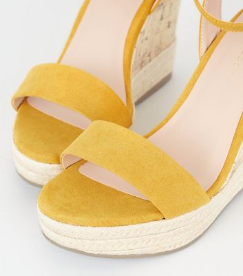 Mustard wedges cheap shoes