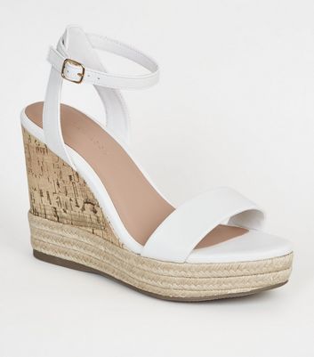white wedge sandals new look