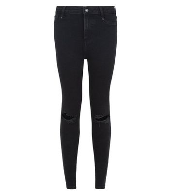 Black Ripped Hallie Super Skinny Jeans New Look shop for Black Ripped Hallie Super Skinny Jeans New Look at Shopo