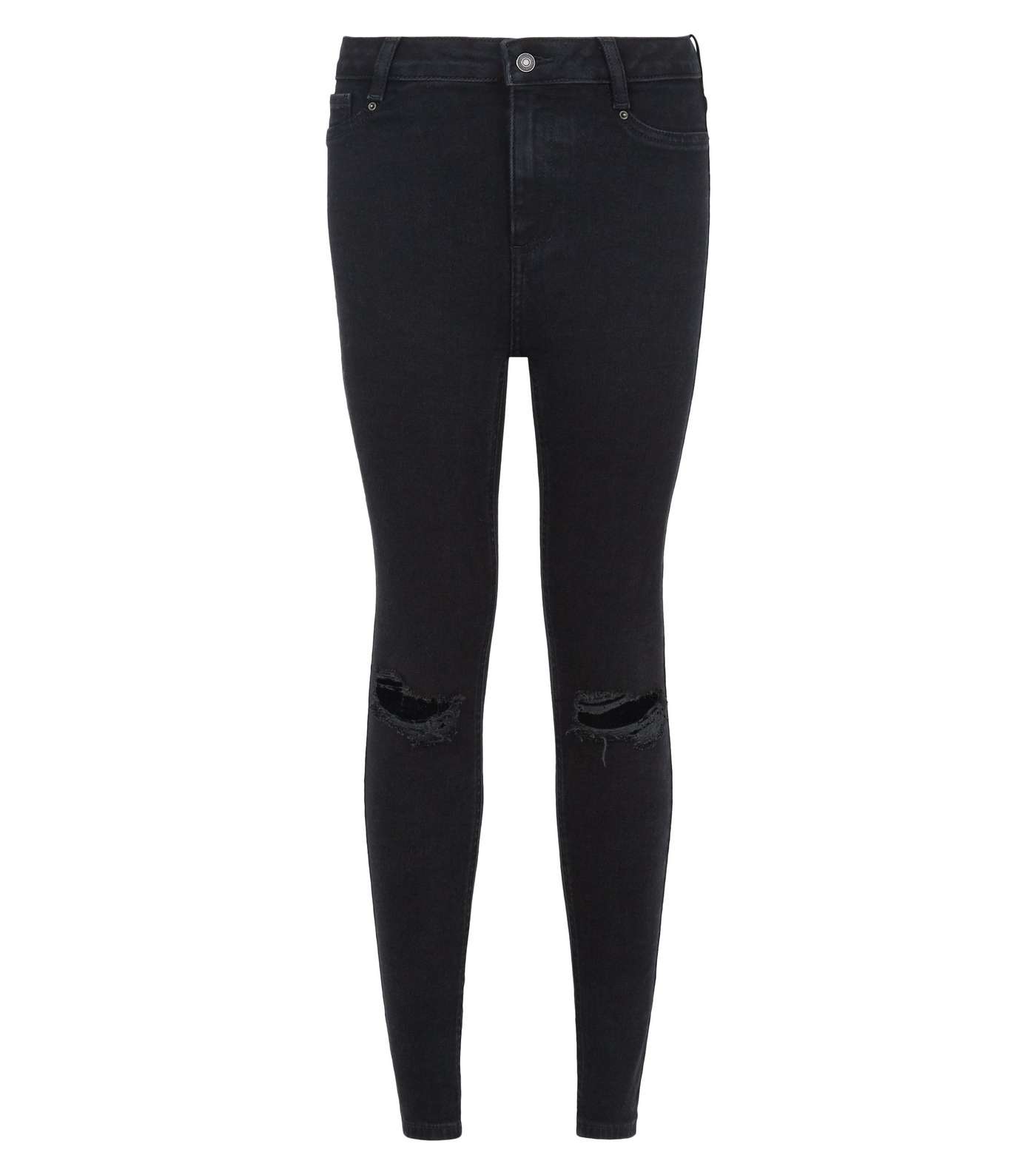 Black Ripped Hallie Super Skinny Jeans Image 4