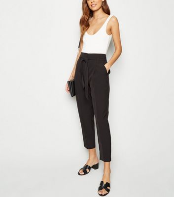 Pantalon noir taille haute fusel New Look