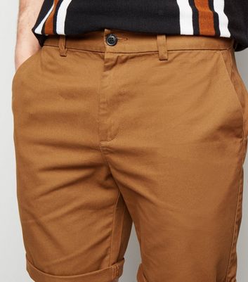 Image of Rust Chino Shorts New Look