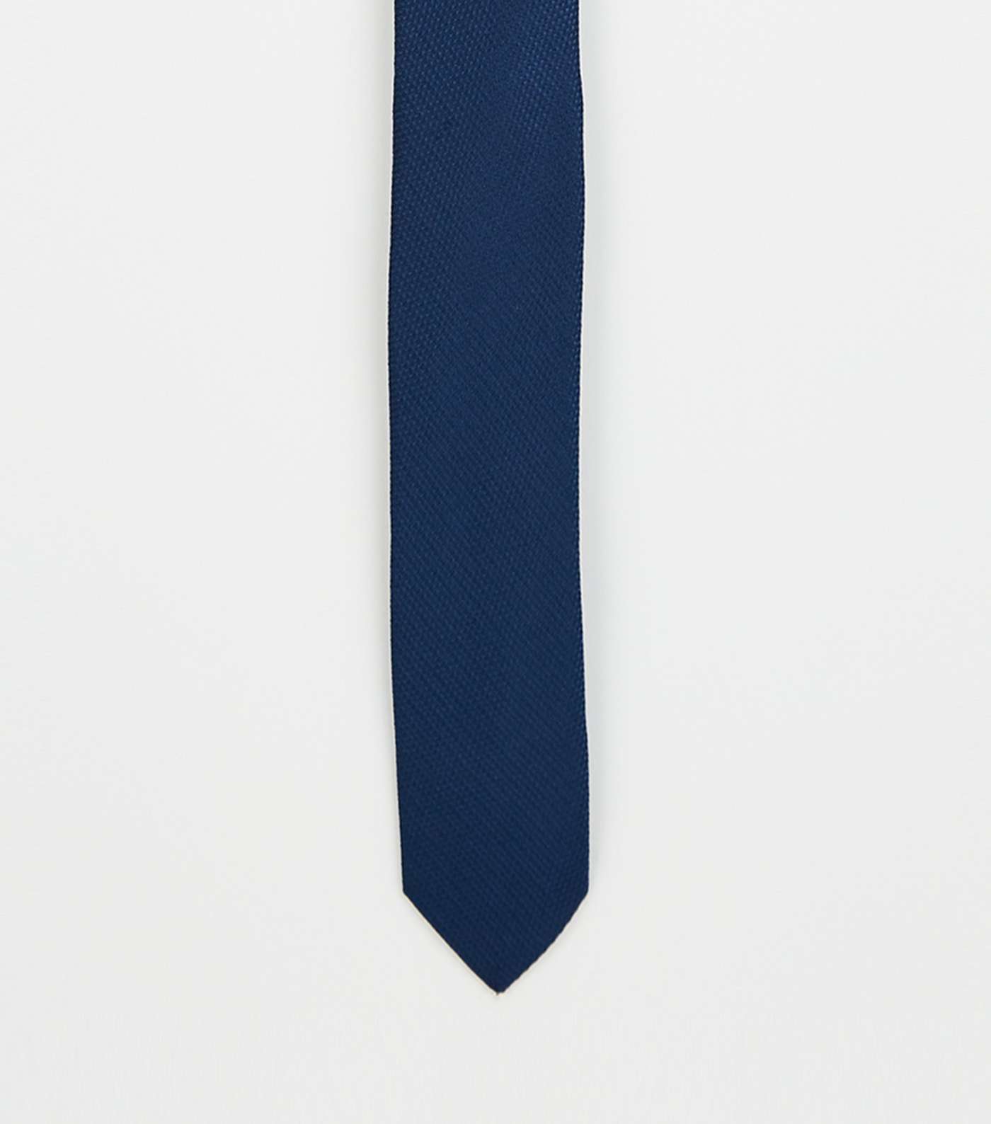 Navy Recycled High Shine Skinny Tie