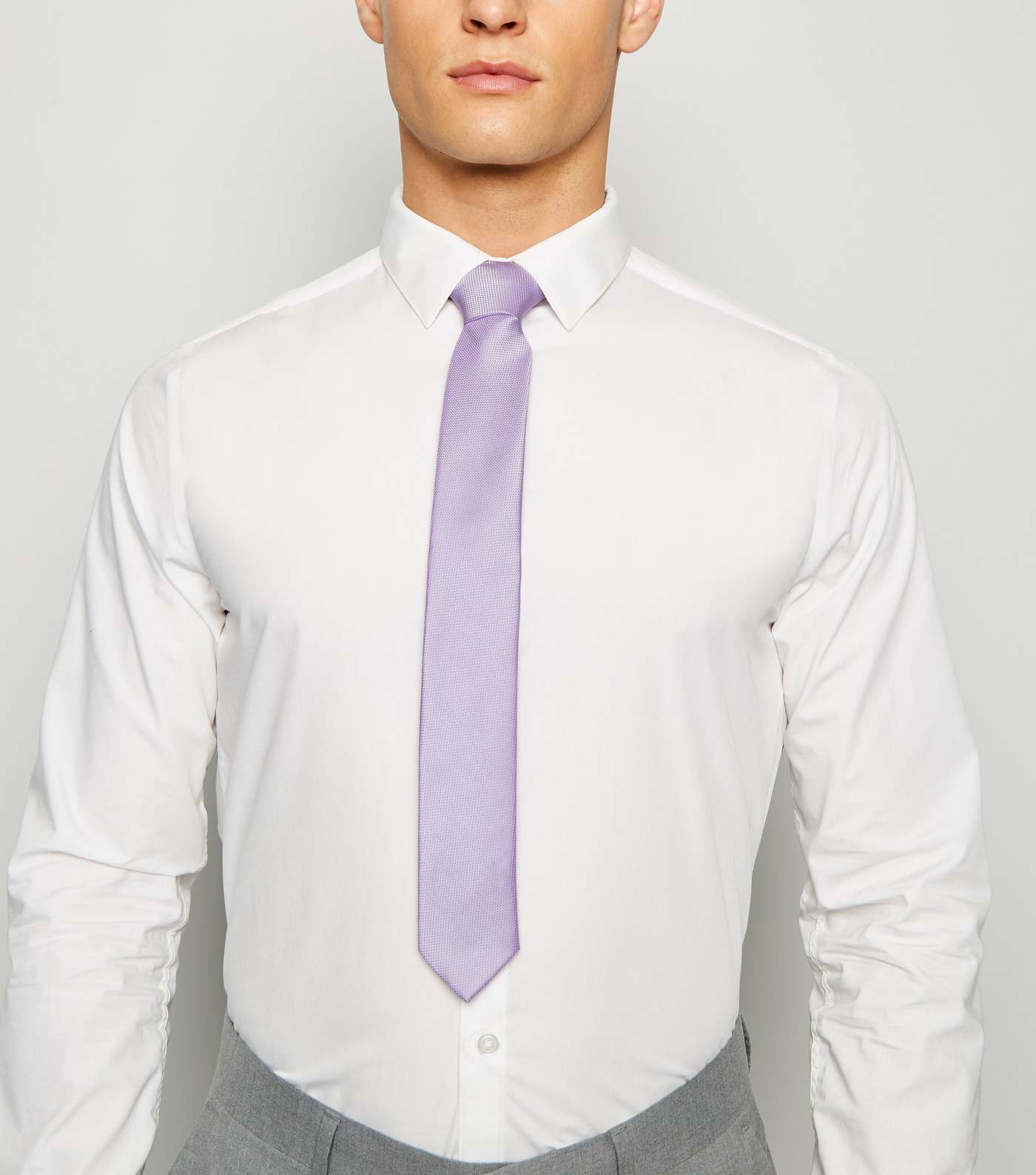 Lilac Recycled High Shine Skinny Tie Image 2