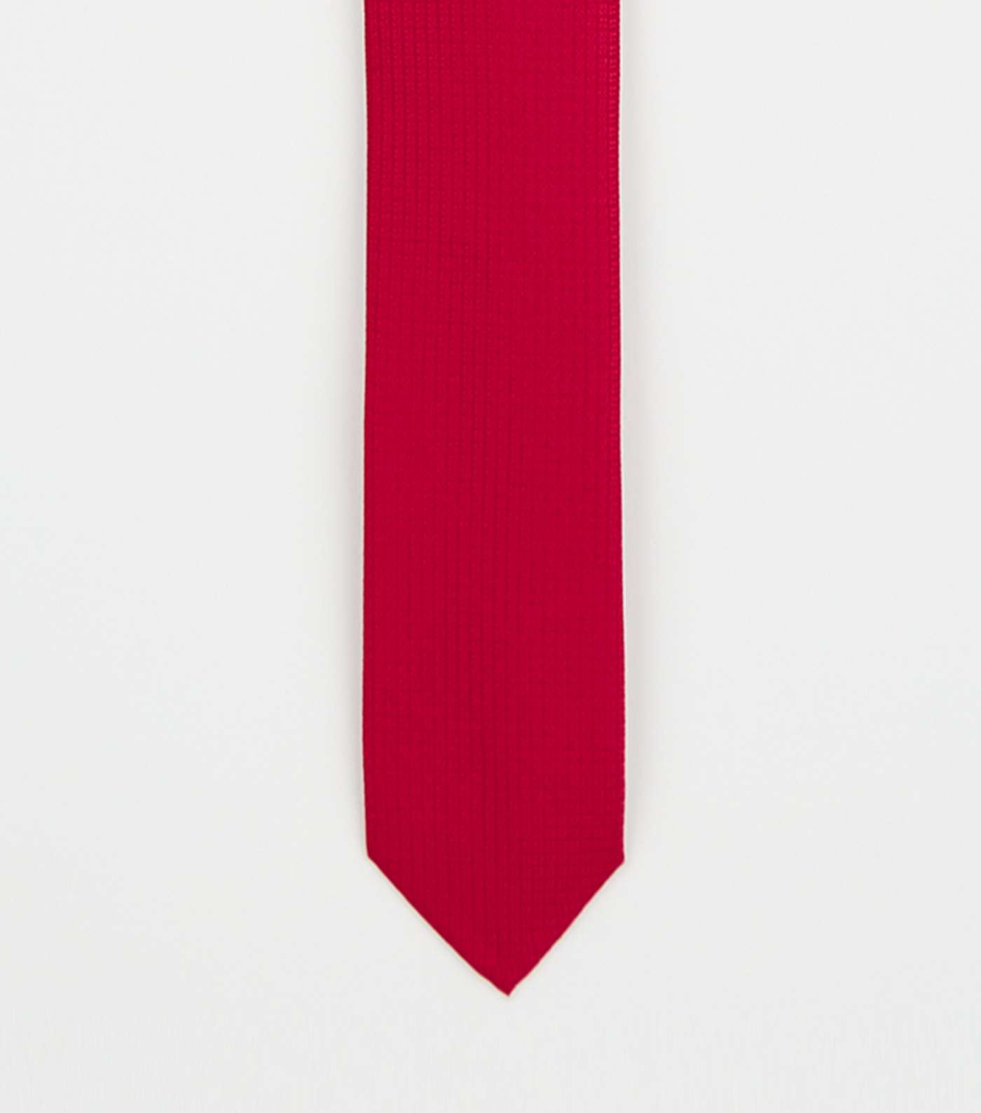 Red Recycled High Shine Skinny Tie