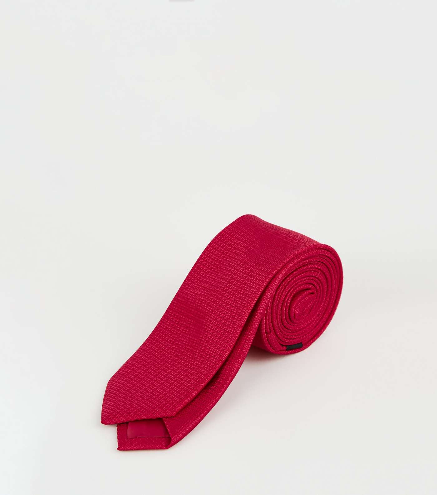 Red Recycled High Shine Skinny Tie Image 3