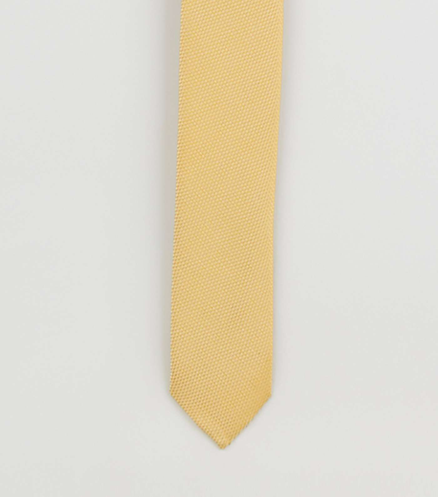 Yellow Recycled High Shine Skinny Tie