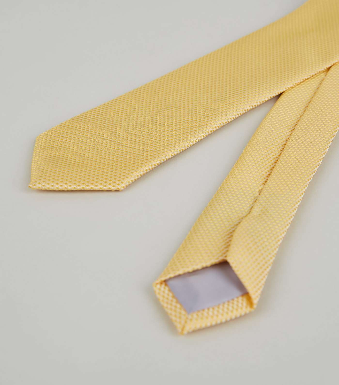 Yellow Recycled High Shine Skinny Tie Image 3