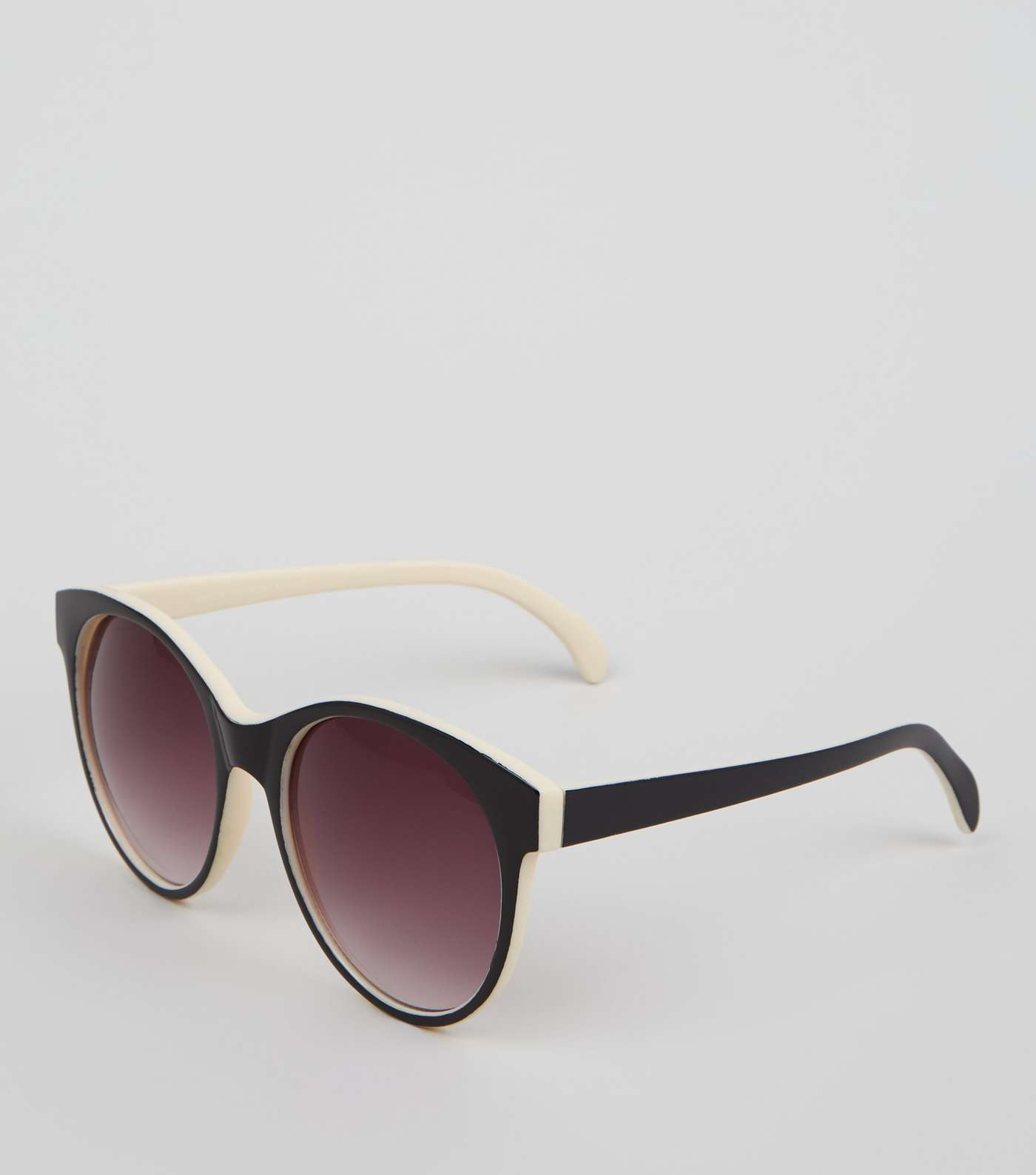 Black Rounded Contrast Inner Sunglasses