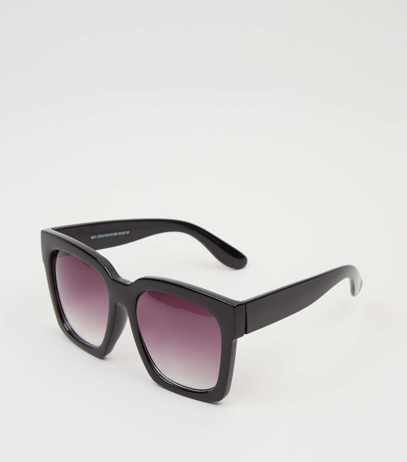 Black Oversized Rectangular Sunglasses 