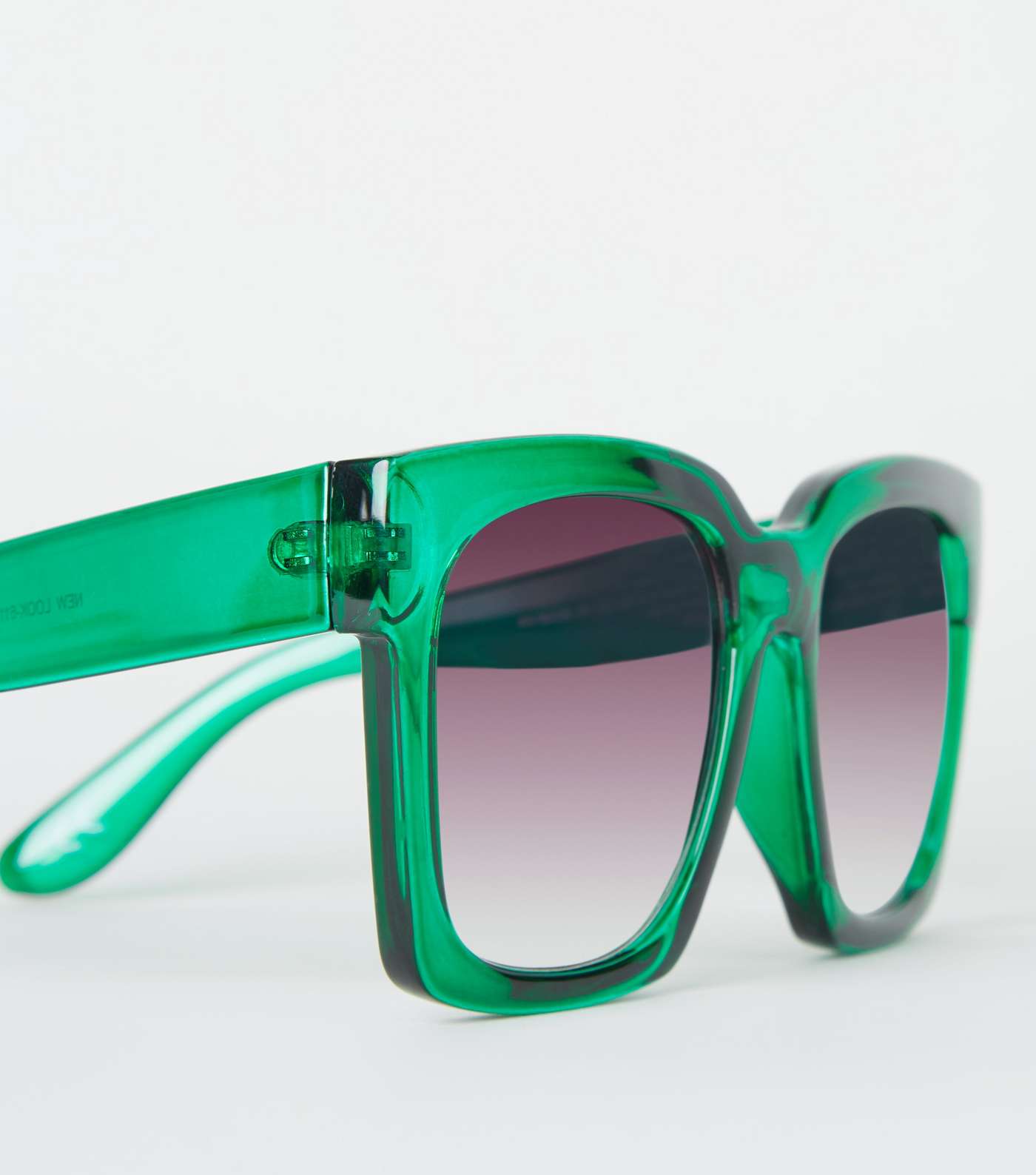 Green Oversized Rectangular Sunglasses  Image 3