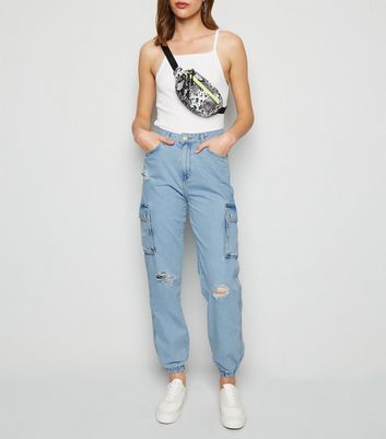 new look denim joggers