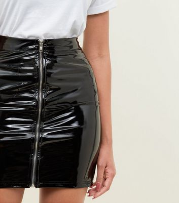 vinyl skirt with zip