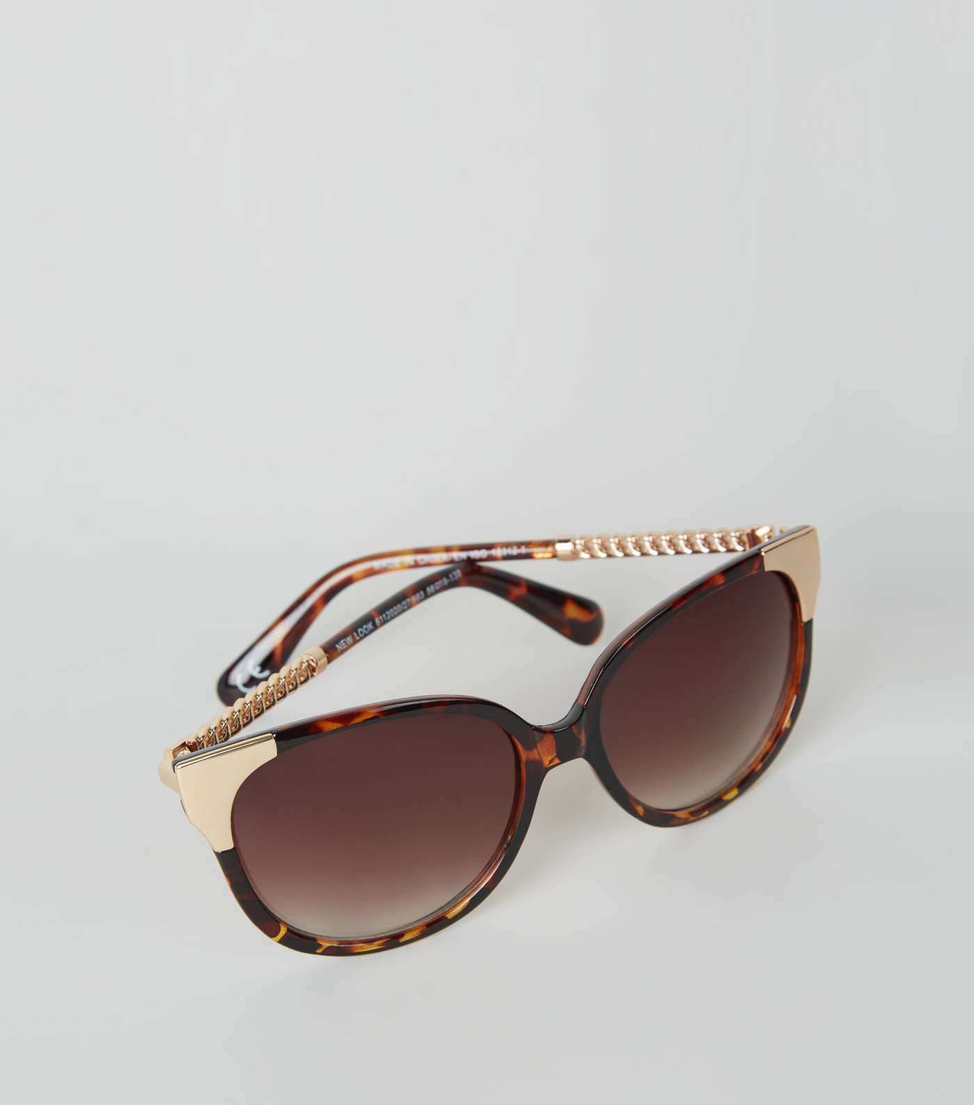 Dark Brown Tortoiseshell Print Sunglasses Image 4