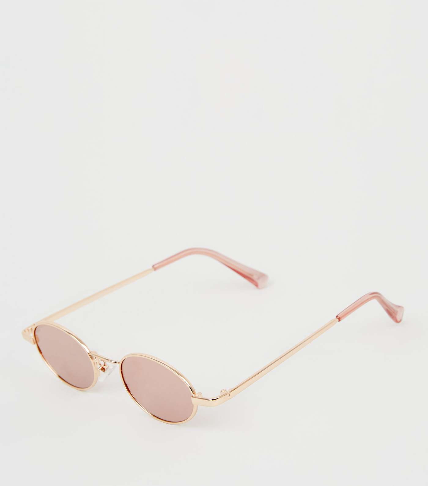 Rose Gold Mini Oval Sunglasses