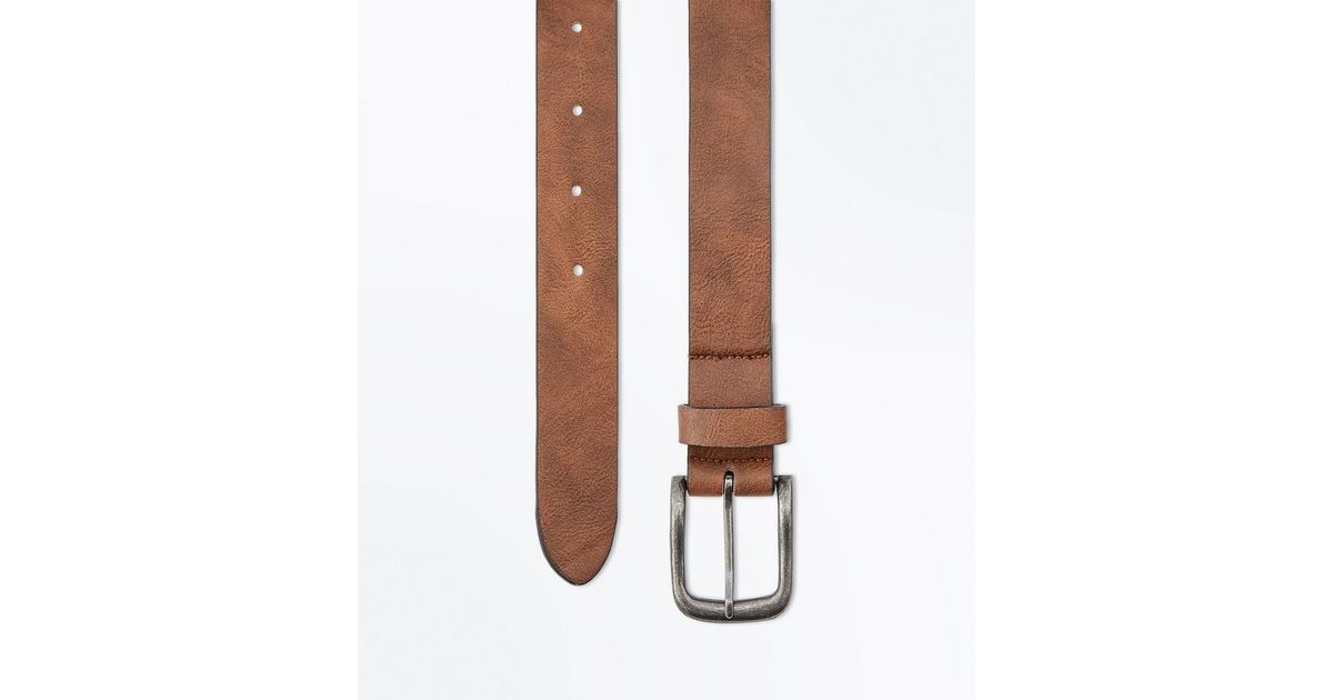 Rust Coated LeatherLook Belt New Look