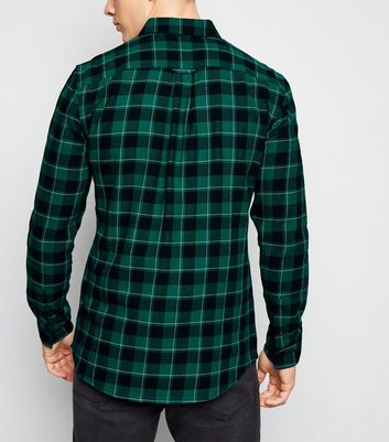 Green Farfetch Boys Clothing Shirts Long sleeved Shirts Check-print long-sleeve shirt 