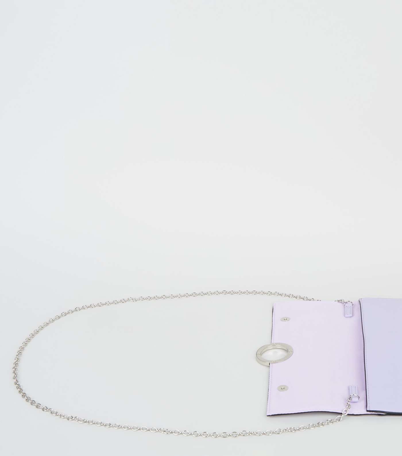 Lilac Leather-Look Ring Front Clutch  Image 3