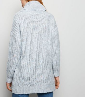 pale blue roll neck jumper