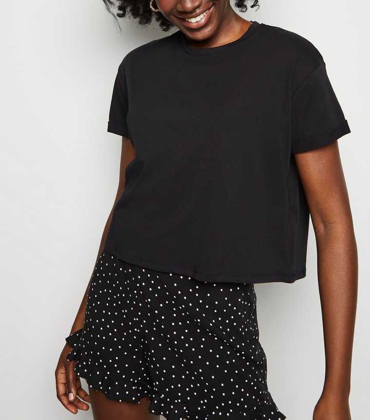 Black Organic Cotton Boxy T-Shirt 