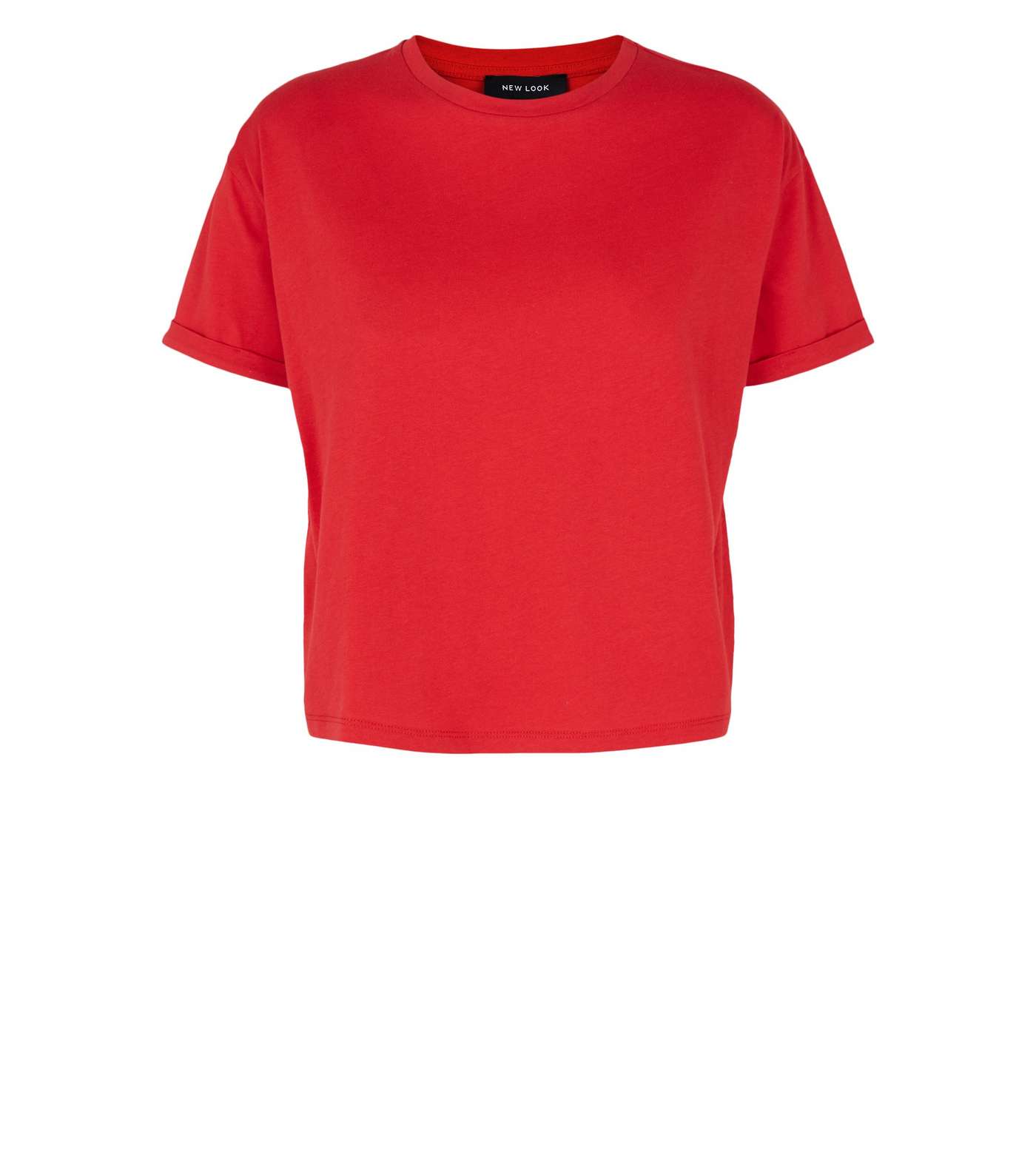 Dark Red Organic Cotton Boxy T-Shirt  Image 4
