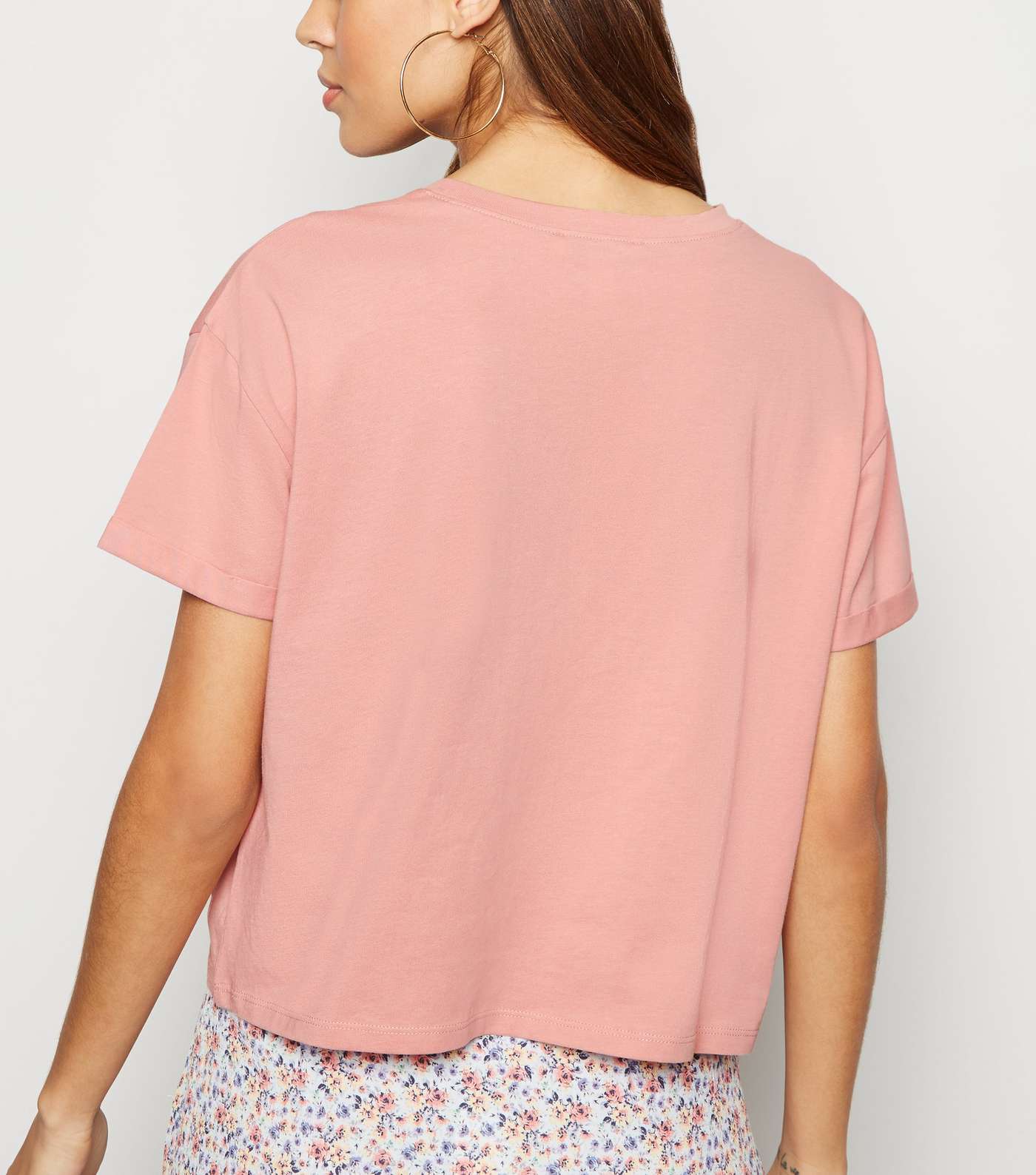 Mid Pink Organic Cotton Boxy T-Shirt Image 3