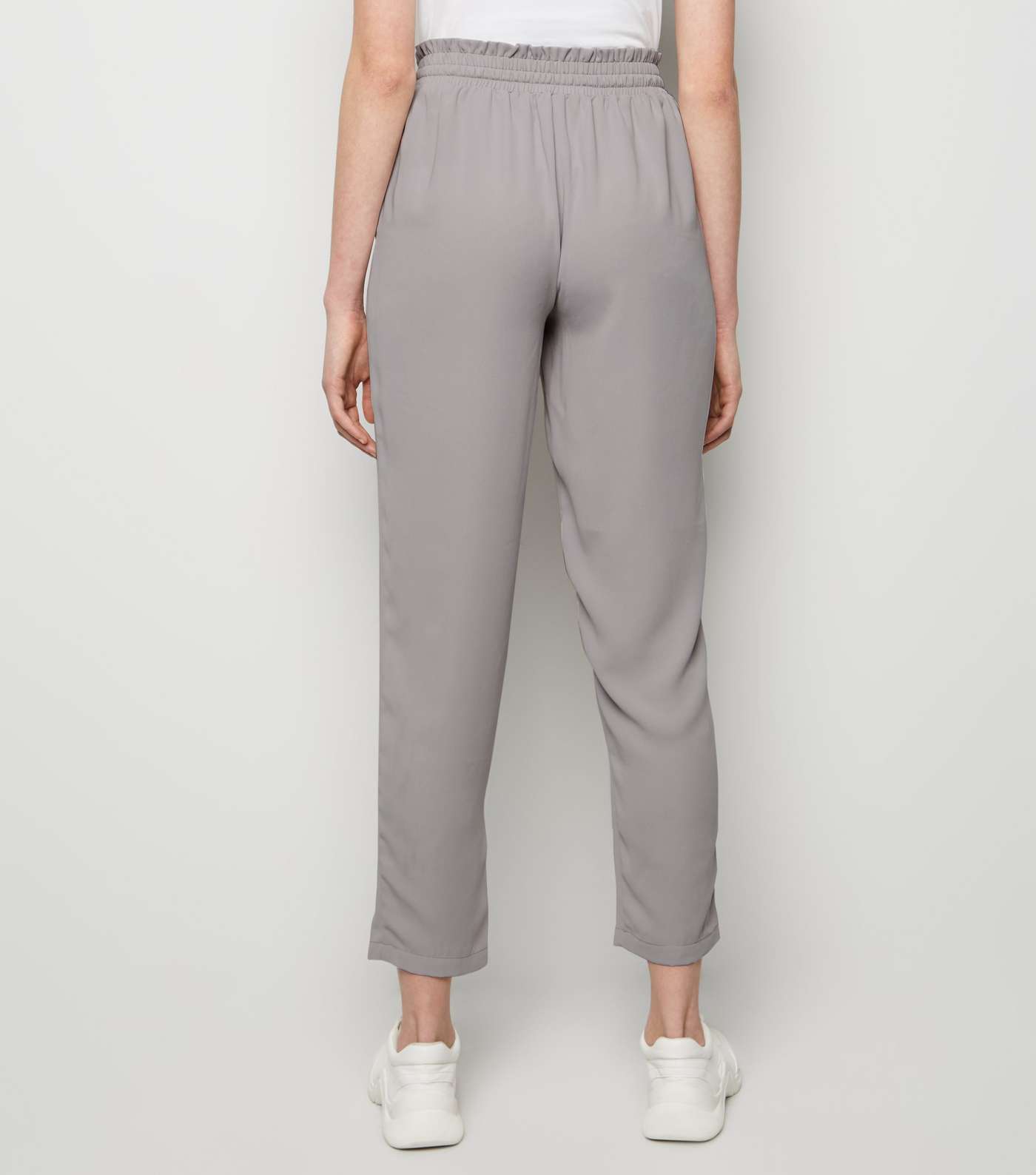 Pale Grey Textured Joggers Image 3