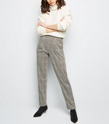 BLACKWHITE Pull On Check Trousers 