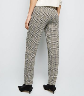 Tall Light Grey Check Pull On Trousers 