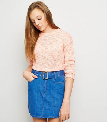 girls in denim skirts
