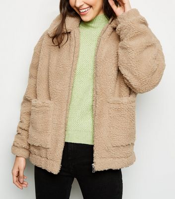 teddy jacket beige