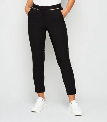 skinny fit black trousers womens