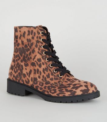 new look leopard print boots