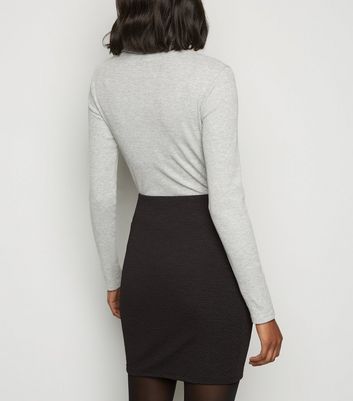 Black Textured Mini Skirt New Look shop for Black Textured Mini Skirt New Look at Shopo