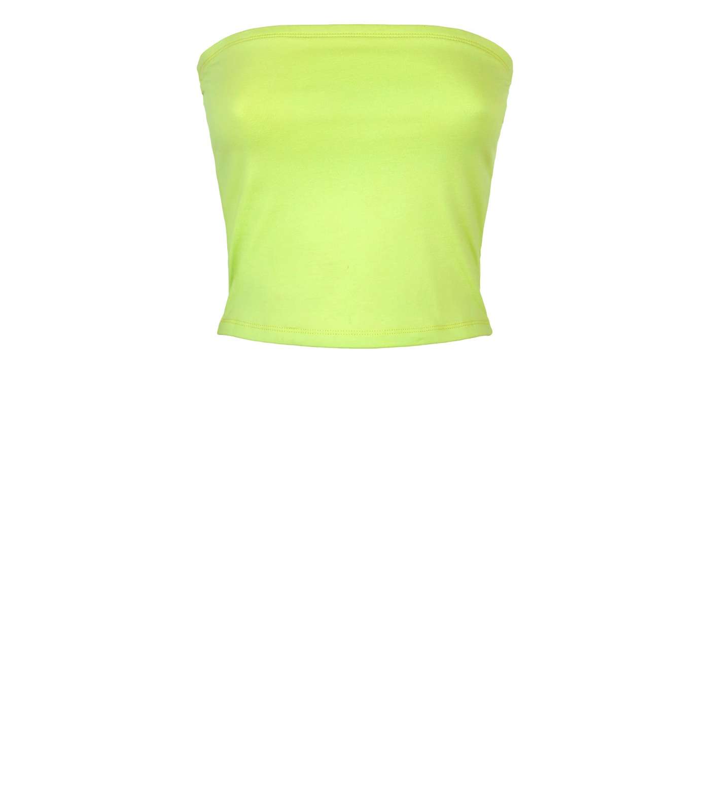 Light Green Cropped Bandeau Top Image 4
