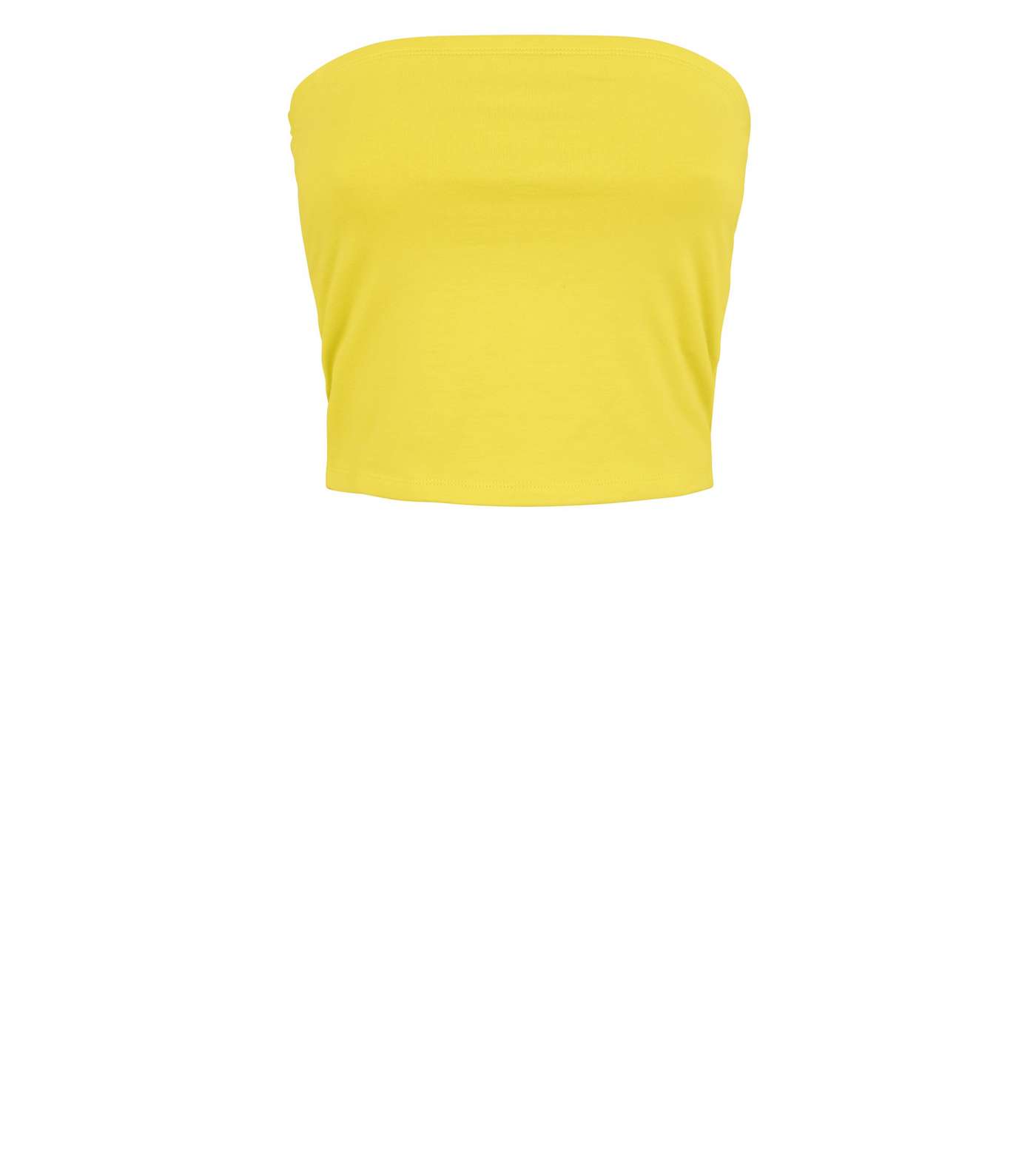 Bright Yellow Cropped Bandeau Top Image 4
