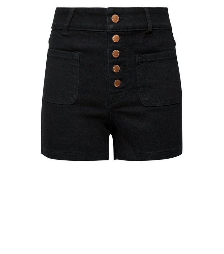 Girls Black Button Front Denim Shorts New Look Get the best deals on girls black jean shorts and save up to 70% off at poshmark now! new look