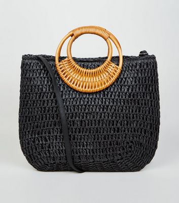 new look woven bag