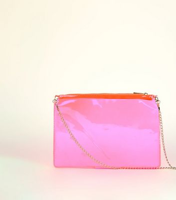 neon clear purse