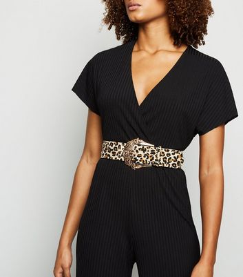 leopard print belt new look