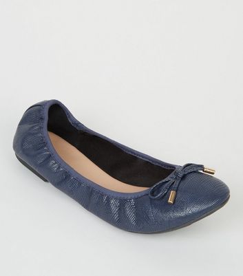 navy ballet pumps wide fit