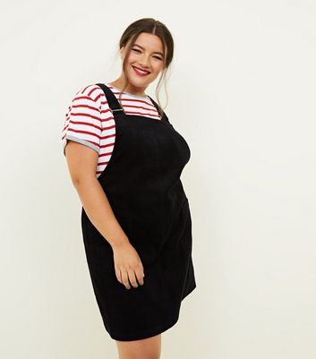 new look curve pinafore dress