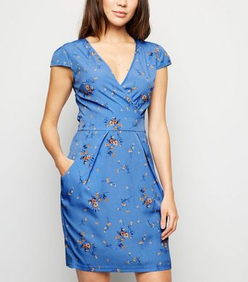 blue vanilla blue floral dress